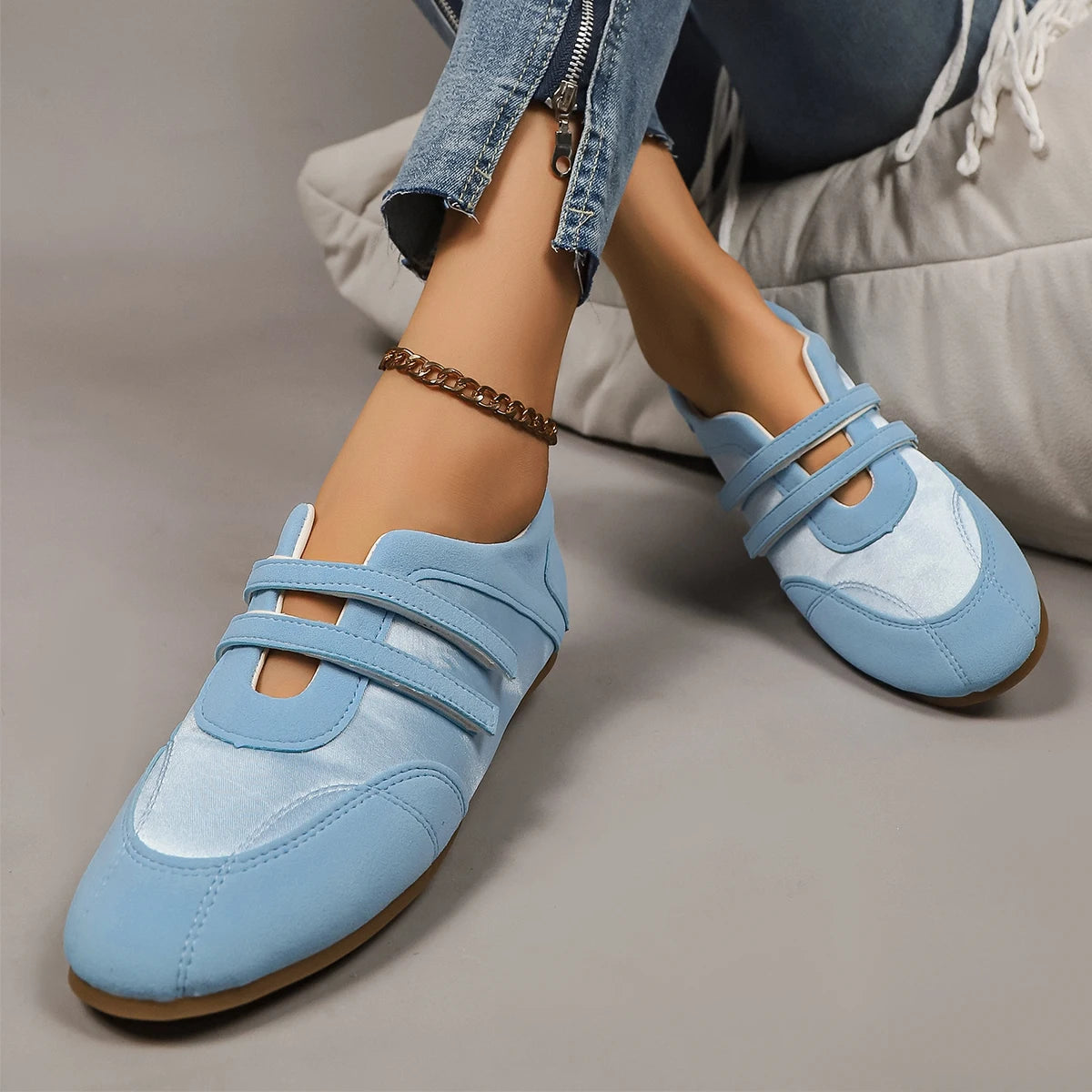 Flats Women's Sports Shoes Fashion Sneakers Casual Shallow Loafers Shoes Walking Ballet Shoes Trend Cozy Zapatillas De Mujer