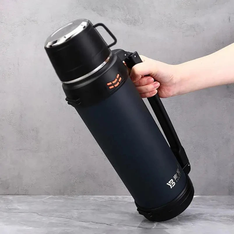 Travel Mug With Handle Stainless Steel Travel Mug Vacuum Cup With Lid Coffee Mugs  Thermal Cups With Adjustable