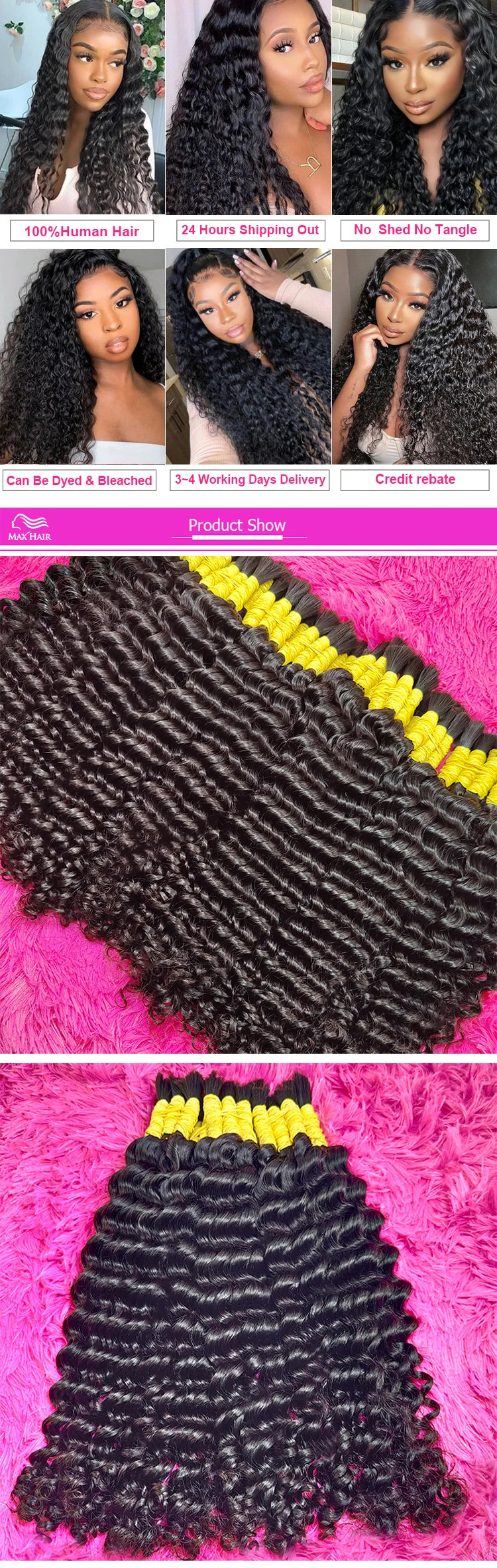 Extensões De Cabelos Humano Indiano Vietinamita Original Natural Brasileiro Cacheados Para Mega Hair Raw Indian 100% Human Hair