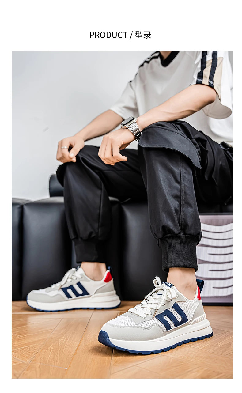 Men's sneakers four seasons new stinkproof breathable soft sole outdoor casual running shoes fashion student joker sports shoes