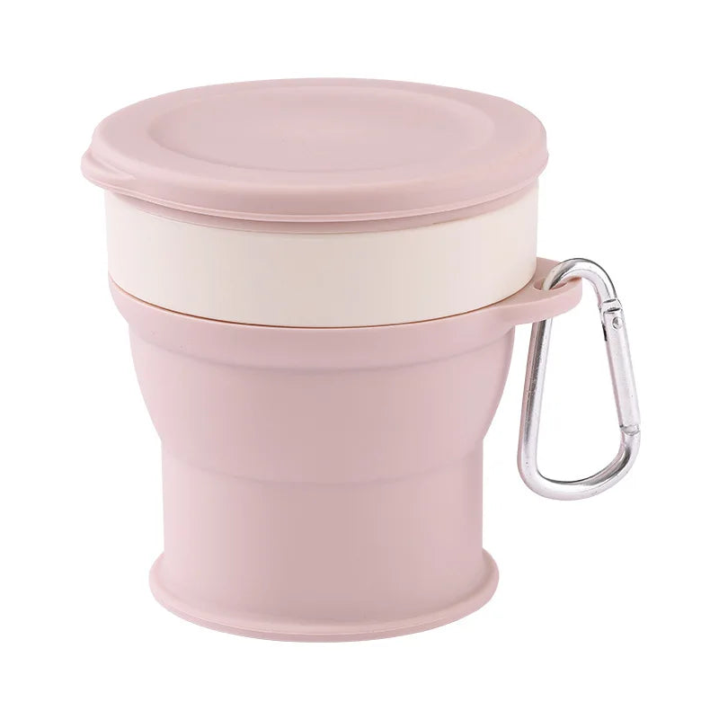 Outdoor Portable Travel Pocket Cup Silicone Retractable Foldable Sports Water Cup Large Capacity Washing Folding Cup