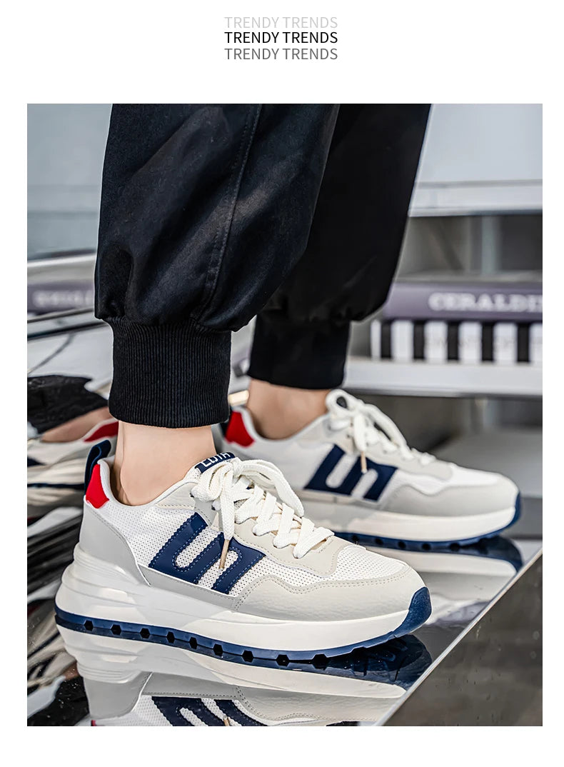 Men's sneakers four seasons new stinkproof breathable soft sole outdoor casual running shoes fashion student joker sports shoes