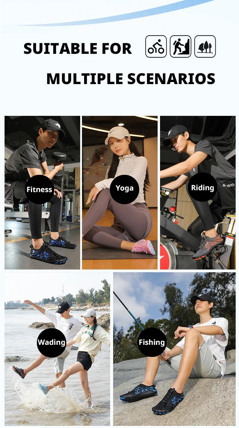Unisex Barefoot Aqua Quick-Drying Outdoor Sports Water Sneakers Beach Swimming Fitness Wading Hiking Cycling Surf Shoes