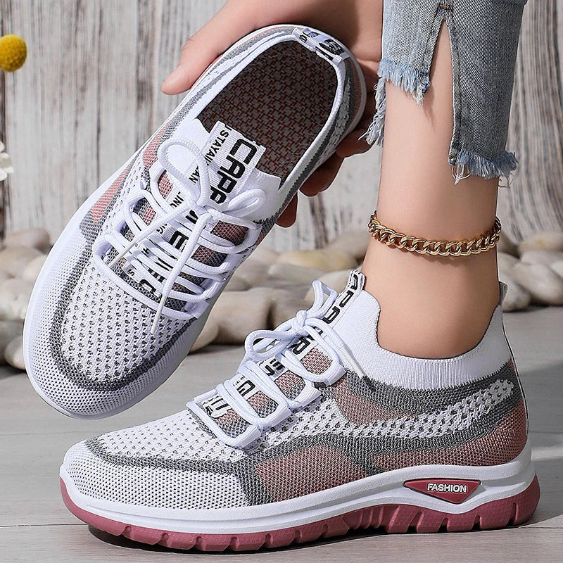 Women Sneakers 2026 New Spring Autumn Brand Luxury Vulcanize Shoes Casual Footwear Zapatillas Mujer Light Flat Breathable Shoes