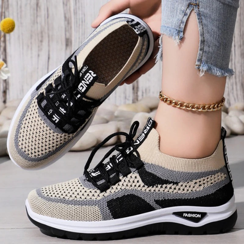Women Sneakers 2026 New Spring Autumn Brand Luxury Vulcanize Shoes Casual Footwear Zapatillas Mujer Light Flat Breathable Shoes