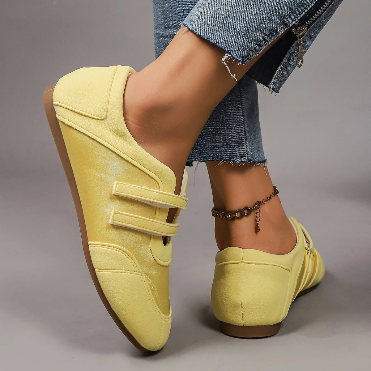 Flats Women's Sports Shoes Fashion Sneakers Casual Shallow Loafers Shoes Walking Ballet Shoes Trend Cozy Zapatillas De Mujer